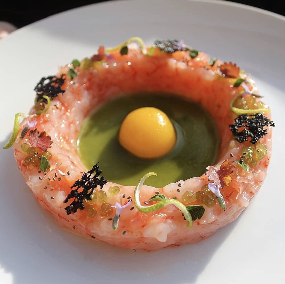 Prawn tartare with caviar