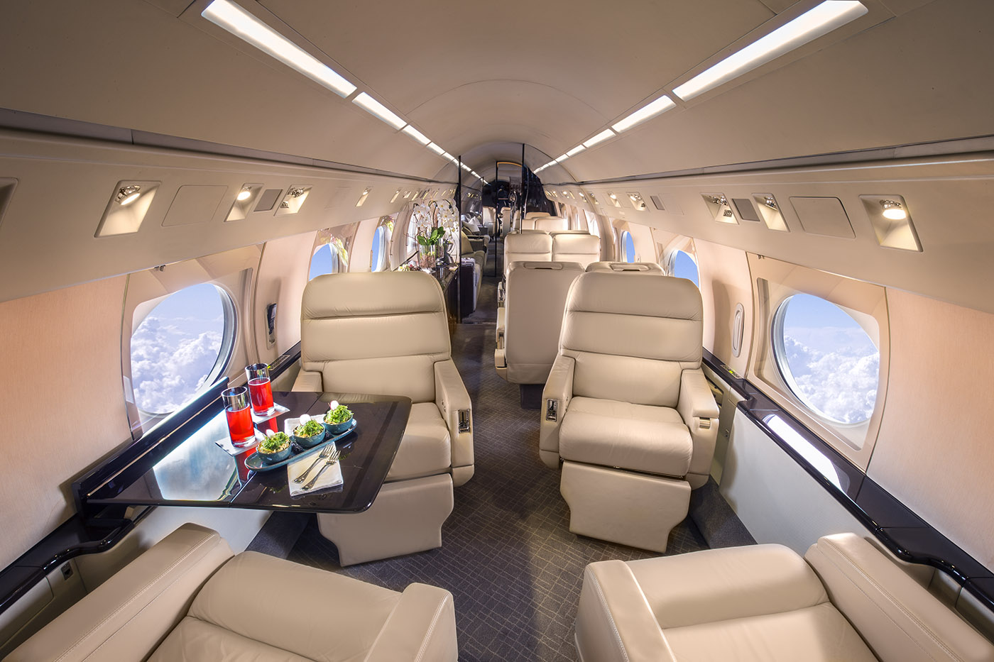 Private jet catering service - luxury inflight dining for business aviation